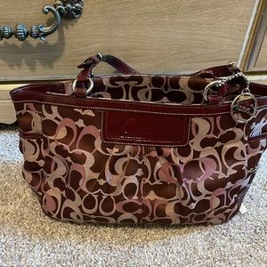 Burgundy Coach bag